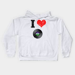 I Love Vinyl Records Kids Hoodie